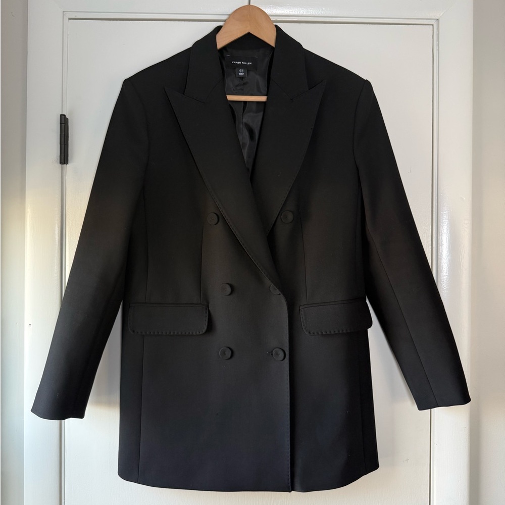 Karen Millen Black Double-Breasted Blazer